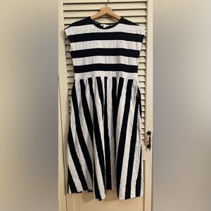 Boden cotton striped maxi dress size US 8. Good used condition.